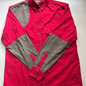Bob Allen High Prairie Hunting Red and Gray Casual Button shirt